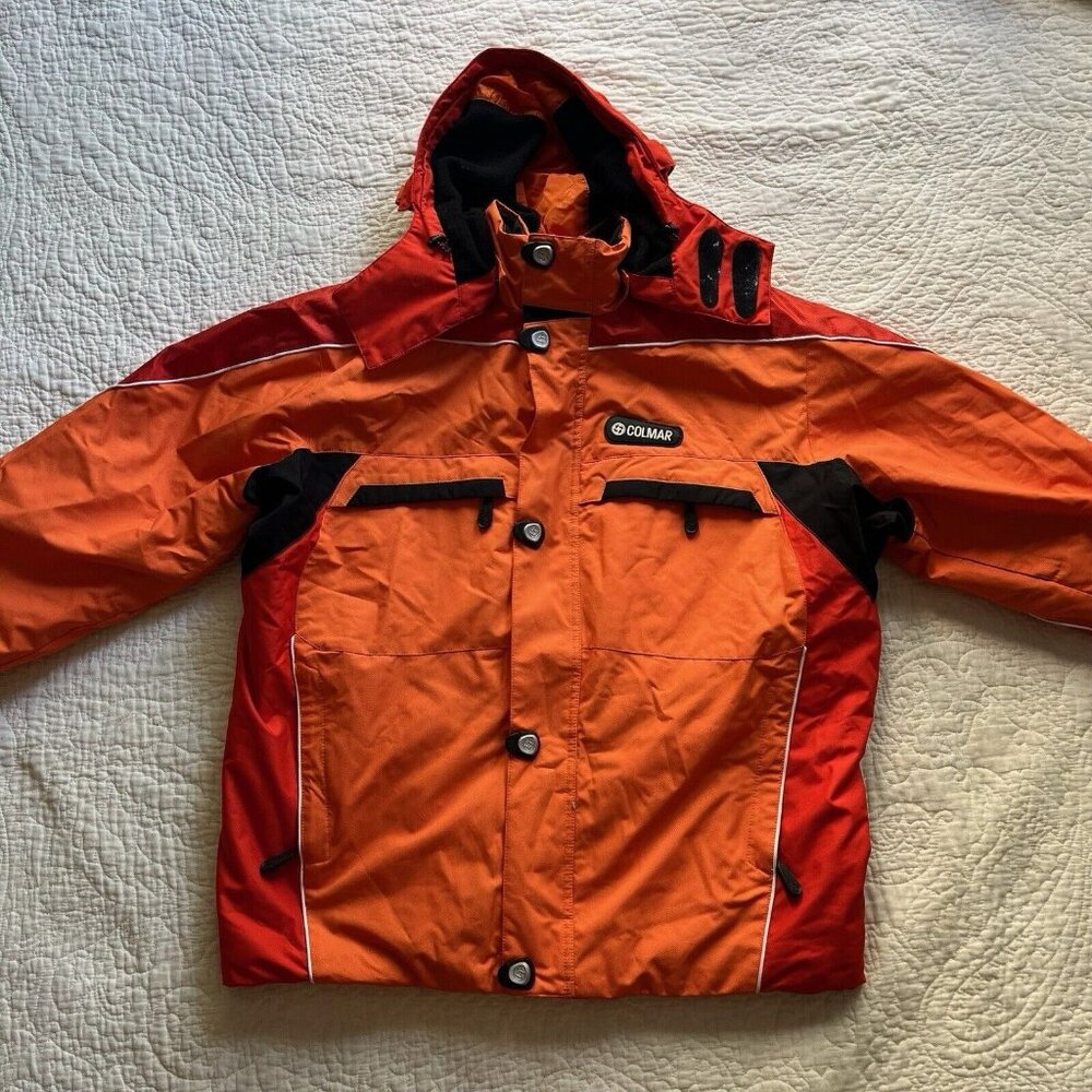 Colmar Ski Jacket Mens Orange Lined Insulated Snow Coat Italy ComforTemp Size 54